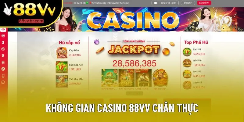 Không gian casino 88VV chân thực Không gian casino 88VV chân thực